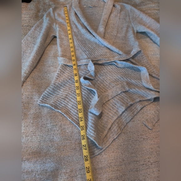 American Rag Heather Gray Wrap Waterfall Sweater Size XS - Picture 6 of 12